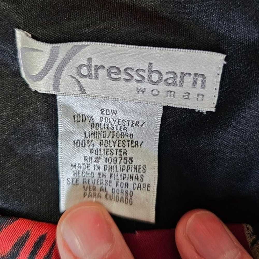 Dressbarn Size 20W Black Sleeveless Floral Vintag… - image 5