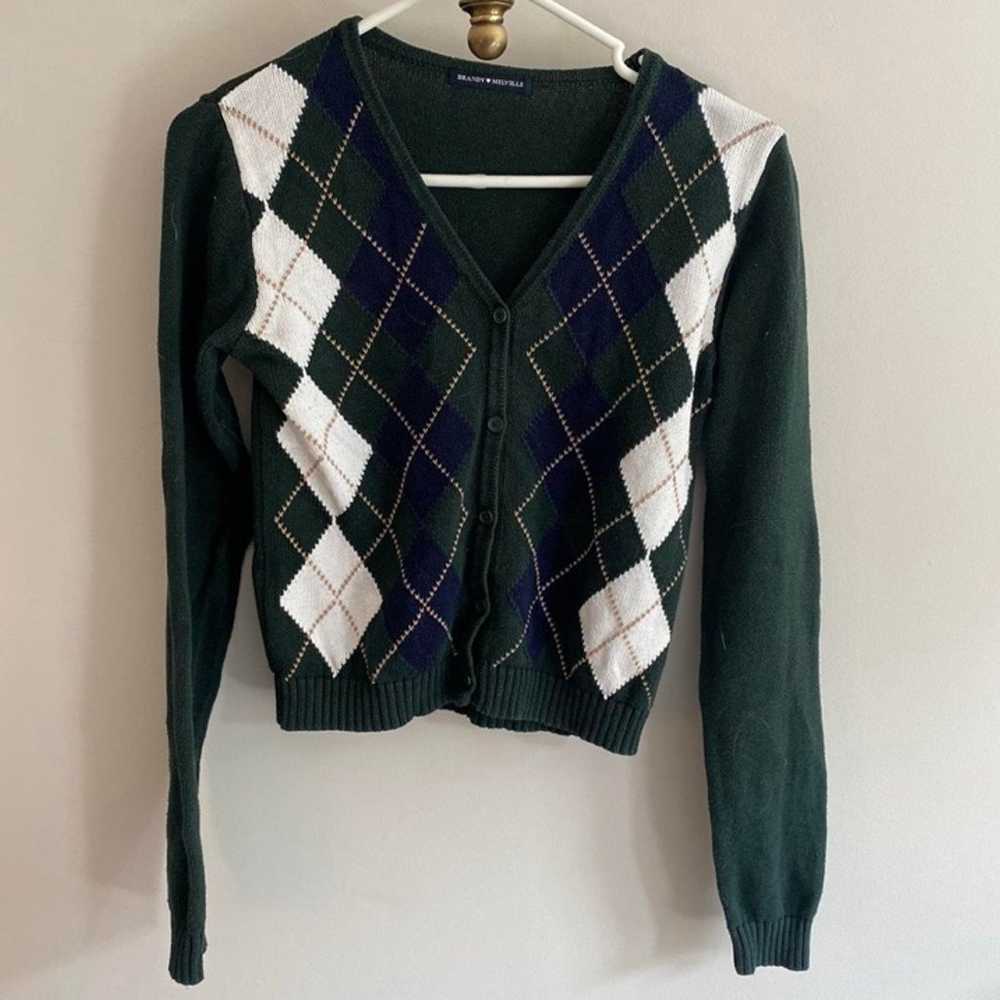 Brandy Melville Argyle Cardigan - image 1