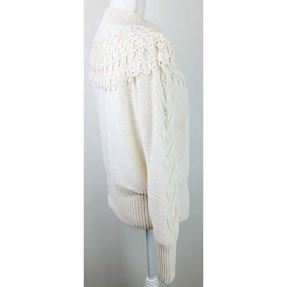 Sarah Taylor Collection VTG SZ M Cable Knit Cream… - image 7