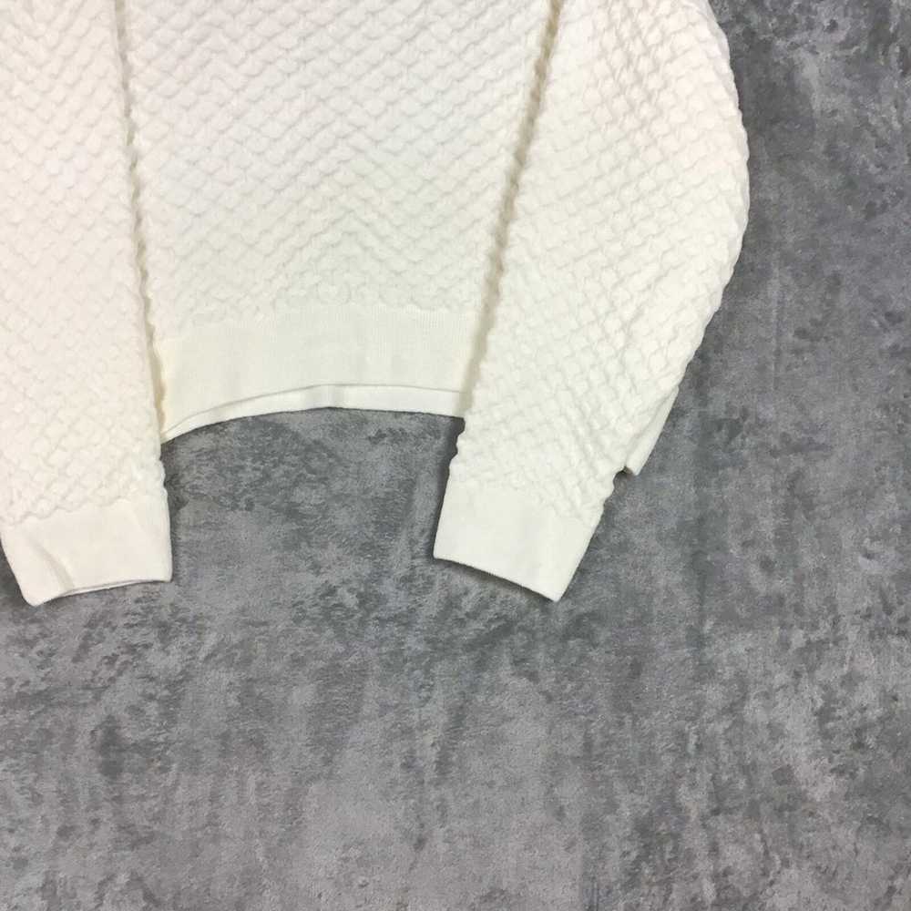 Topshop Women's XL Ivory Turtleneck Waffle Knit S… - image 9