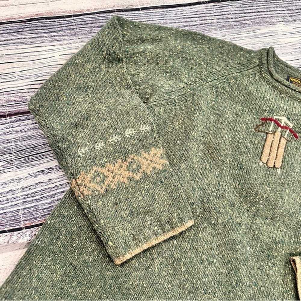 Vintage Woolrich Green Wool Sledding Sweater - image 2