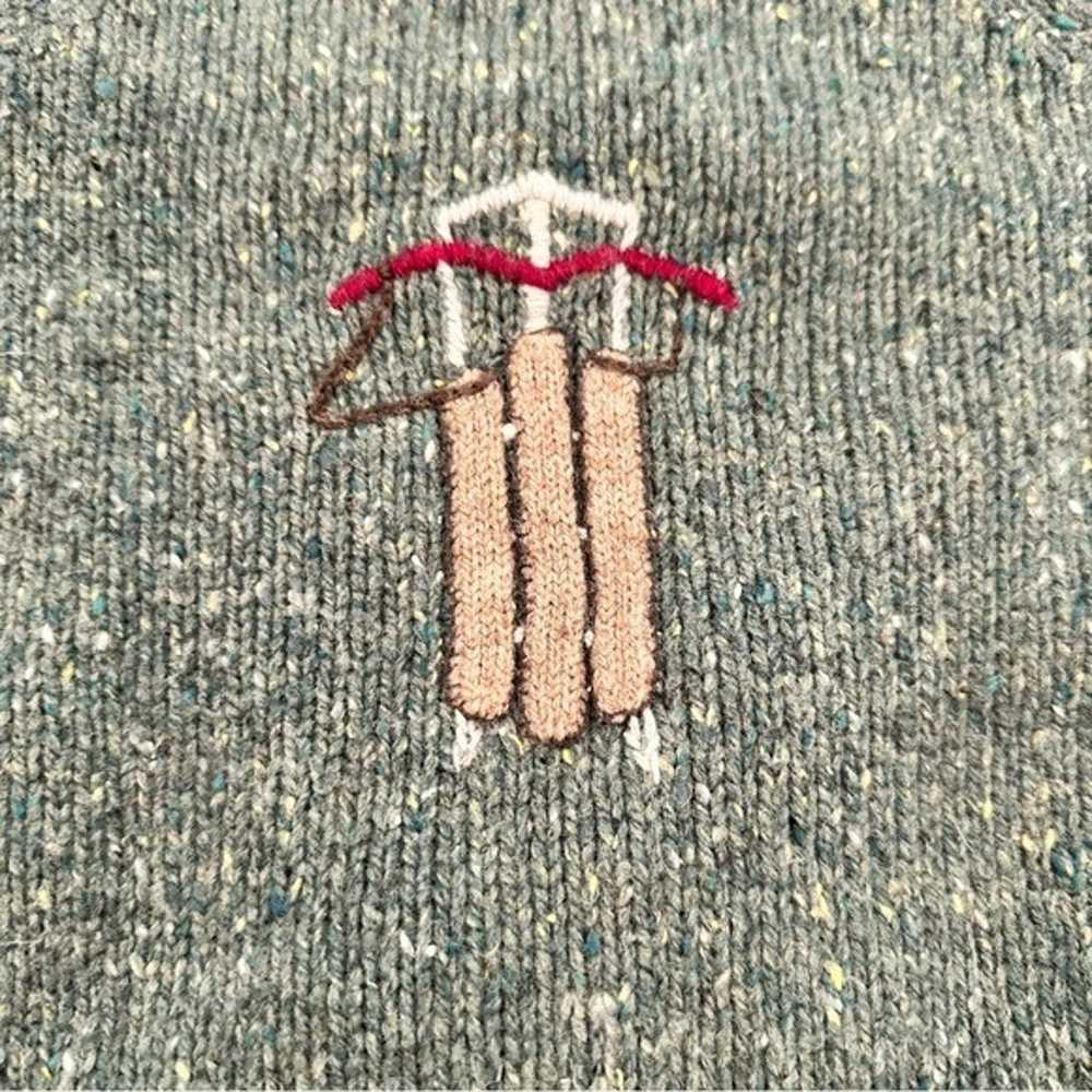 Vintage Woolrich Green Wool Sledding Sweater - image 3