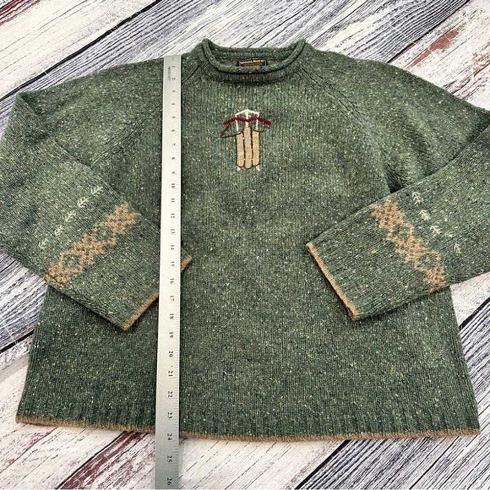 Vintage Woolrich Green Wool Sledding Sweater - image 7