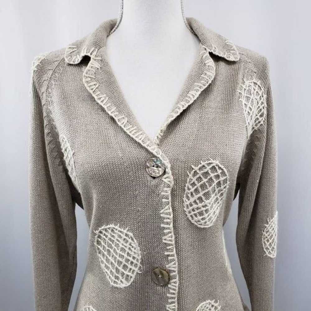 Michael Simon Vintage 1990s Sweater Cardigan Knit… - image 2