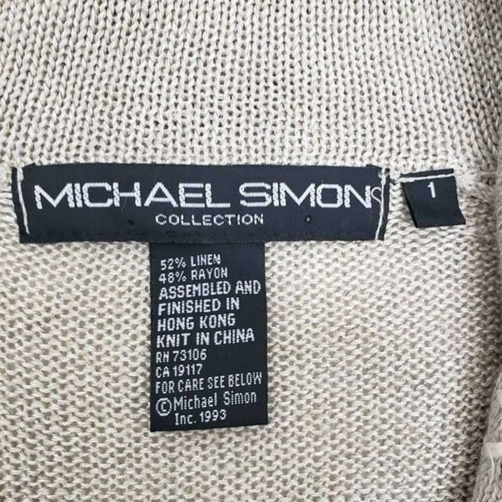 Michael Simon Vintage 1990s Sweater Cardigan Knit… - image 5