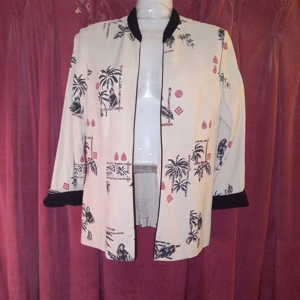 John Roberts Light Weight Open Front Jacket Asian… - image 1