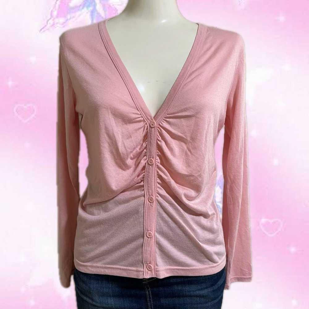 y2k Heisei gal 00s tops cardigan pink - image 1