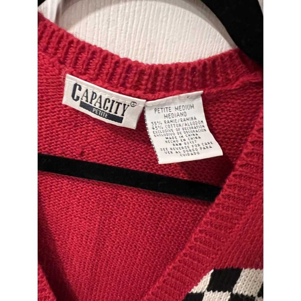 CAPACITY Sweater Vest Womens Petite Sz M Vintage … - image 6