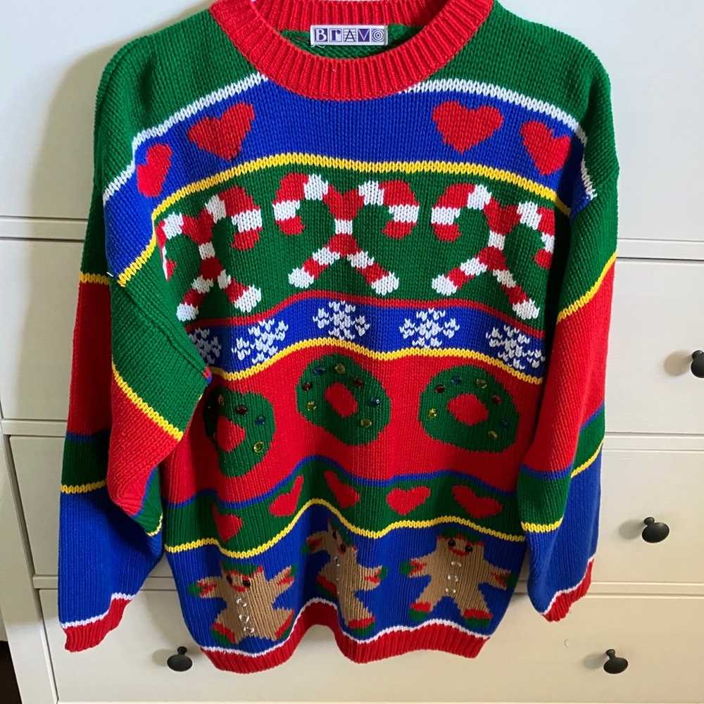 Vintage Christmas Sweater Ugly Christmas Sweater - image 1