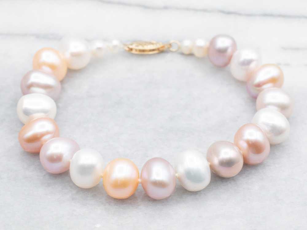 Multi Color Freshwater Pearl Bracelet - image 2