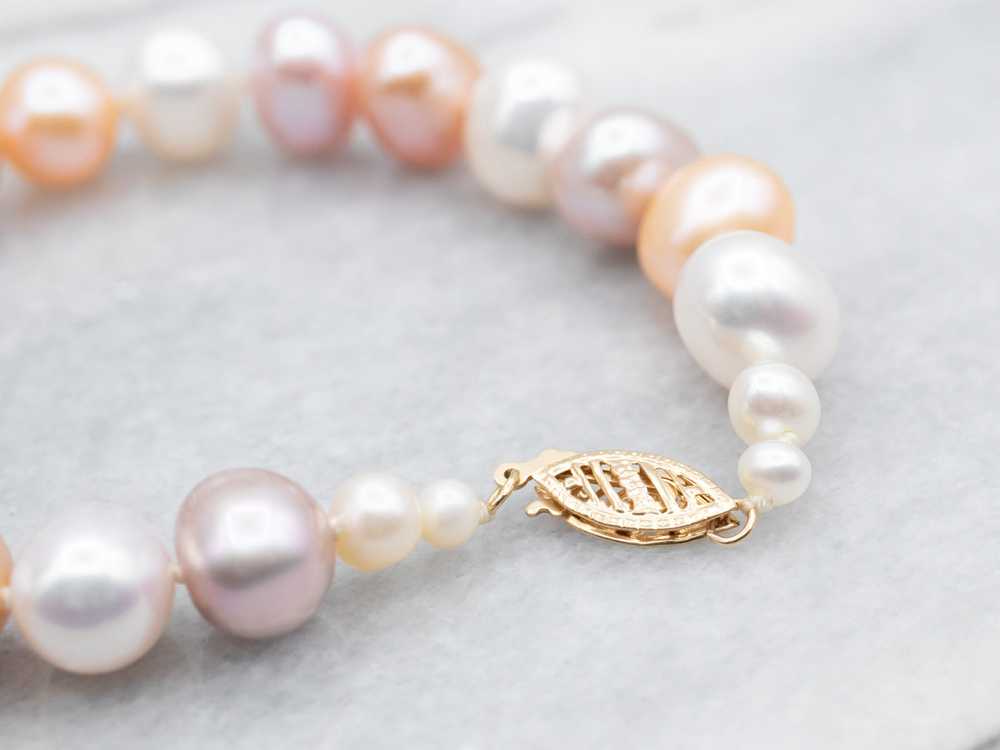 Multi Color Freshwater Pearl Bracelet - image 3