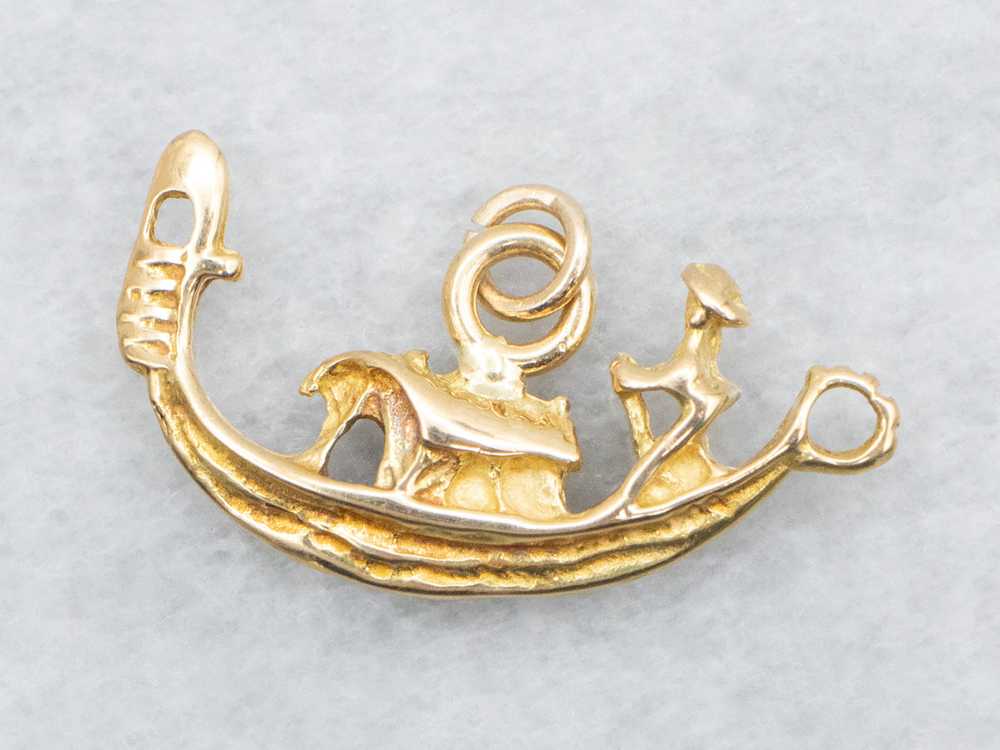 Gold Gondola Charm - image 1