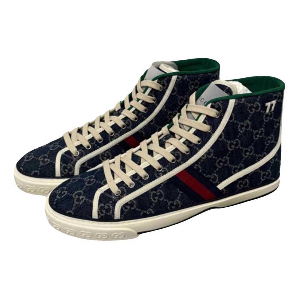 Gucci Tennis 1977 leather high trainers - image 1