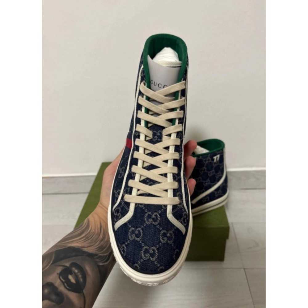 Gucci Tennis 1977 leather high trainers - image 2