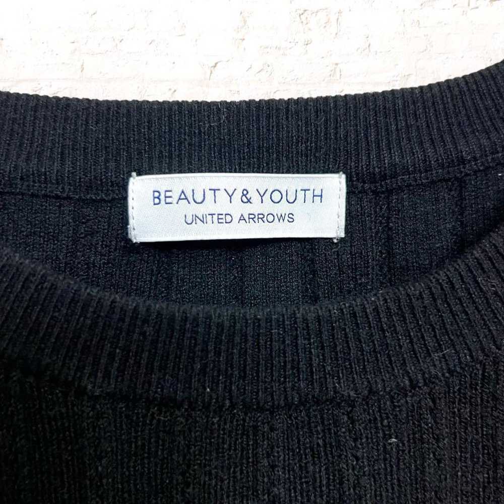 Beauty and Youth United Arrows Rib Knit L Black C… - image 4