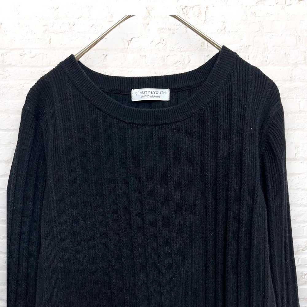 Beauty and Youth United Arrows Rib Knit L Black C… - image 5