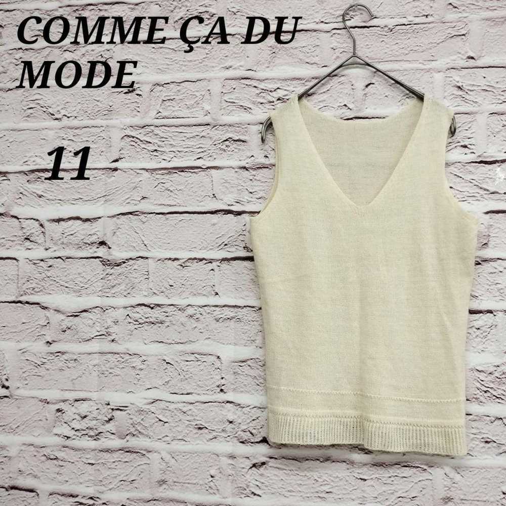 R1017 / Comme ça de mode [11] V-neck knit vest Co… - image 1