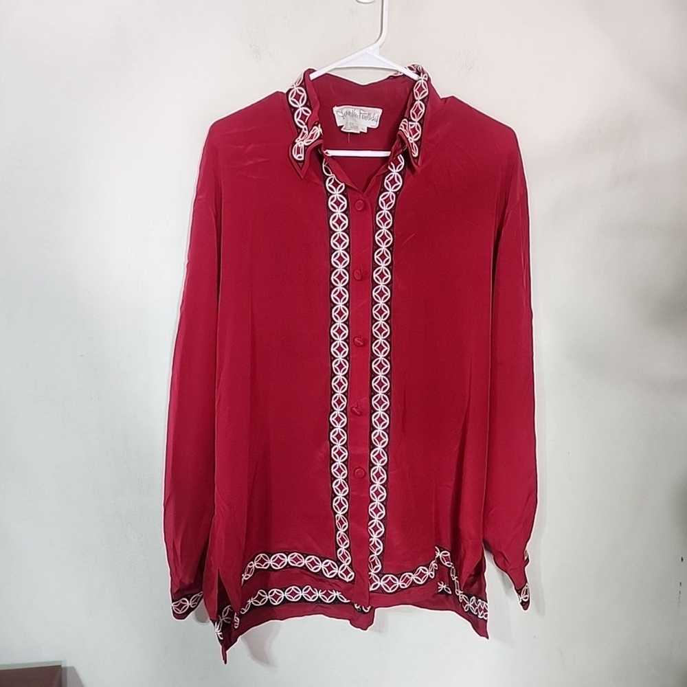 Diane Von Furstenburg silk vintage blouse - image 2