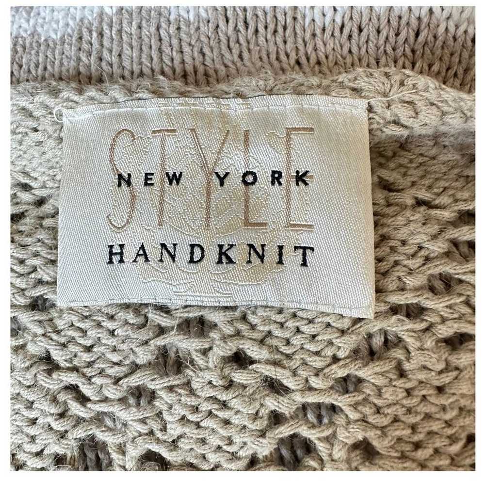 Vintage Style New York Sweater Floral Handknit Ta… - image 4