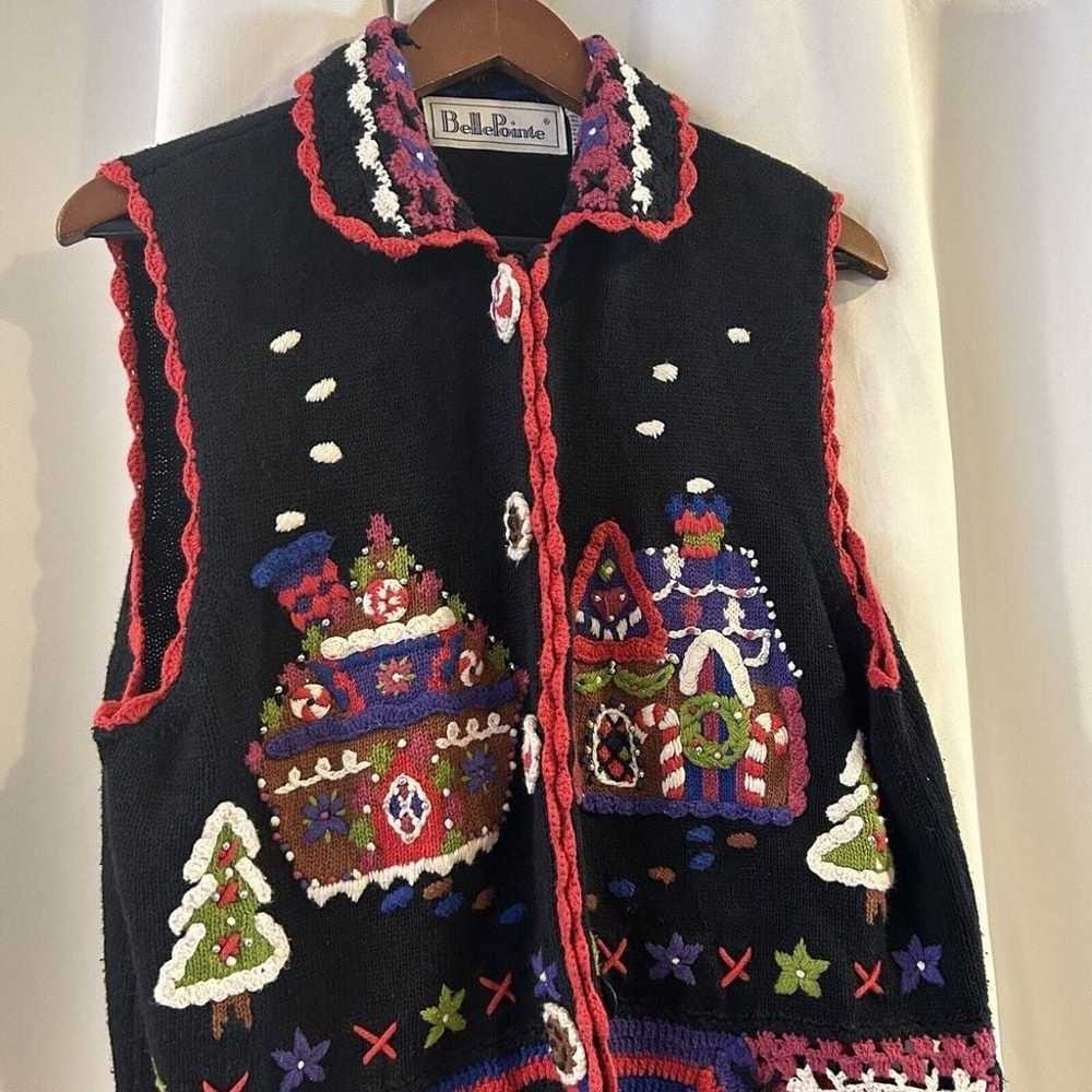 Vintage Bellepoint Quilted Christmas Vest Size La… - image 2