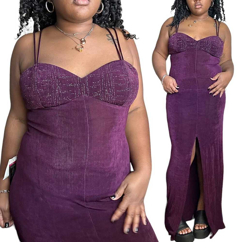 VTG Purple Glitter Gown NWT (XL) - image 1