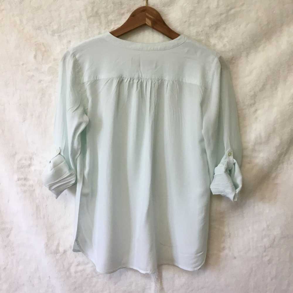 Loft Loft Mint Green Long Sleeve Shirt - image 6