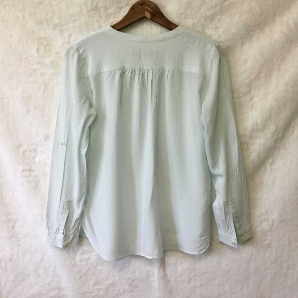 Loft Loft Mint Green Long Sleeve Shirt - image 7