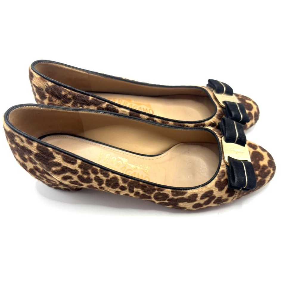 Salvatore Ferragamo Faux fur flats - image 2