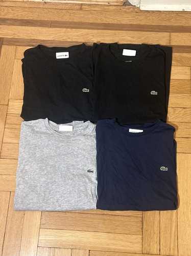 Lacoste 2 black, 1 Blue & 1 Gray Lacoste Plain T-s