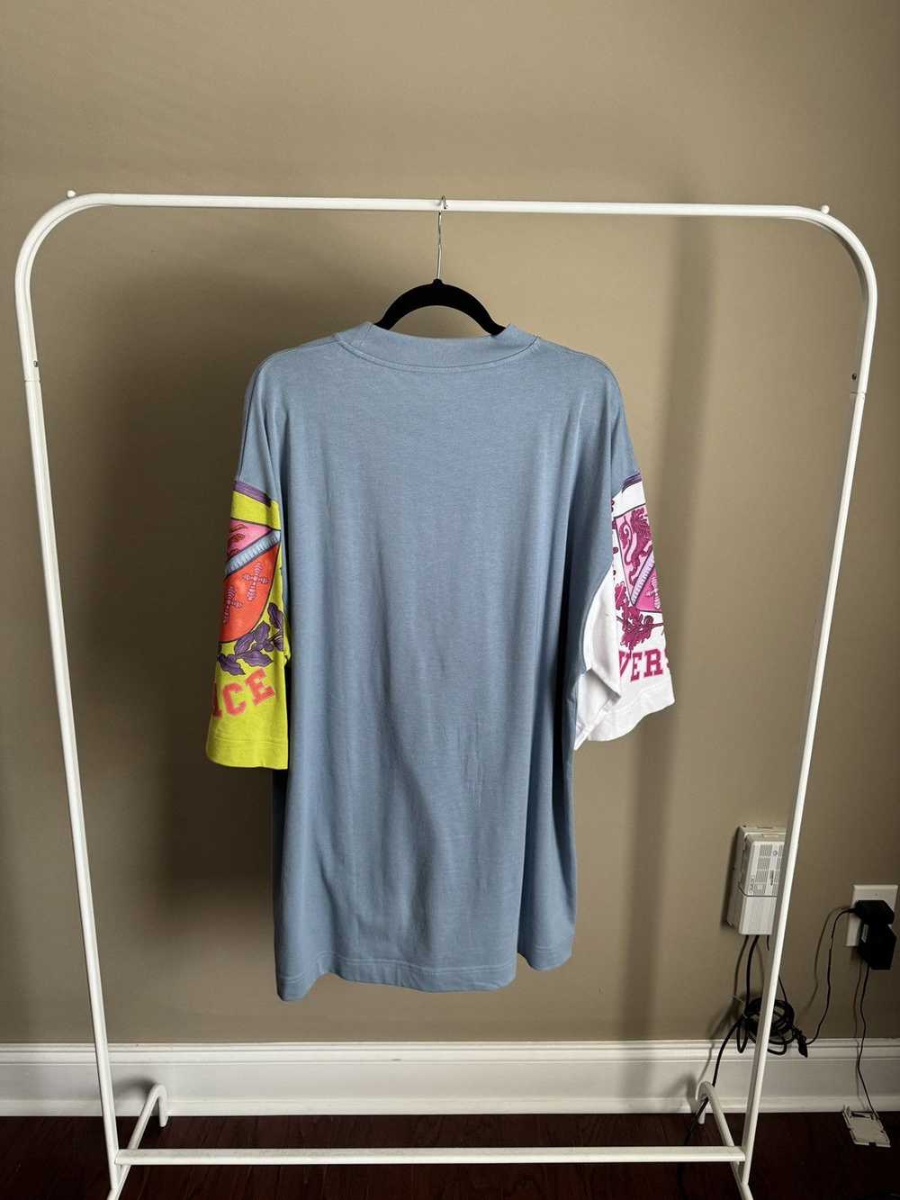 Versace Versace Light Blue Oversized Crest T Shirt - image 5