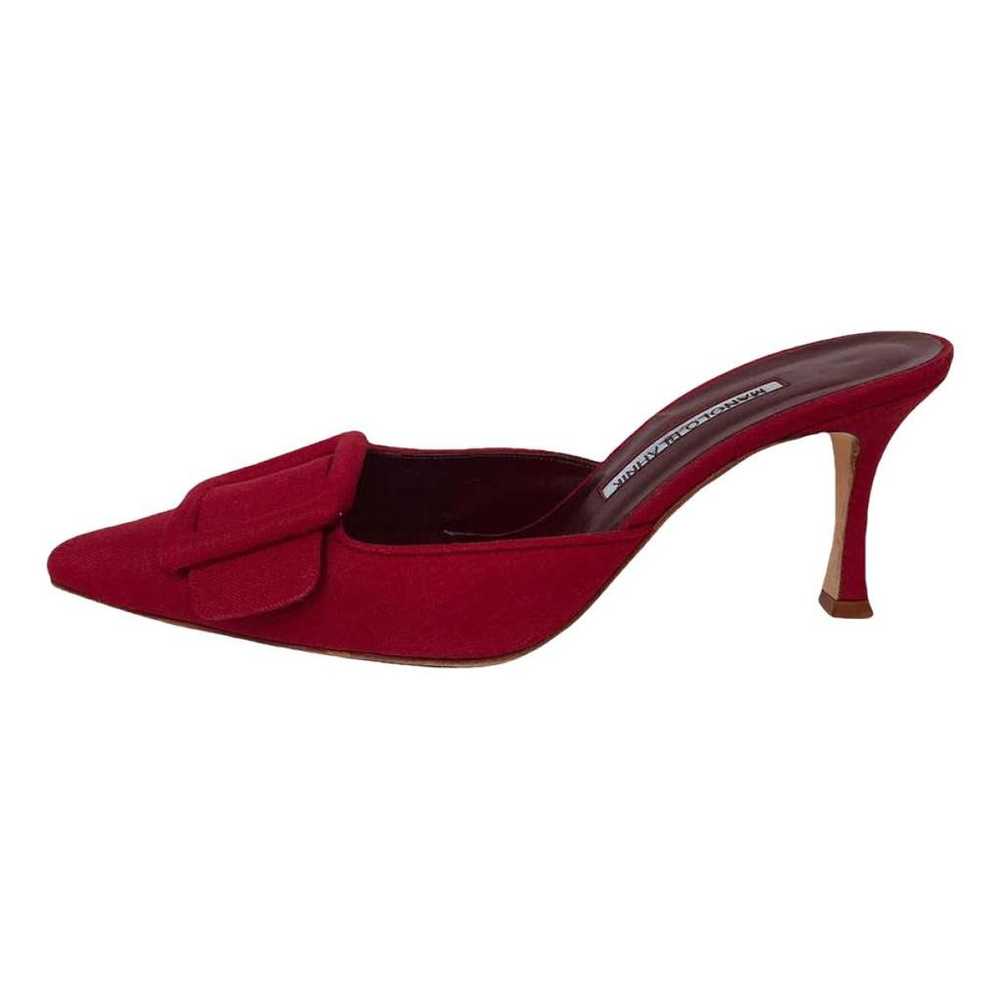 Manolo Blahnik Maysale cloth mules & clogs - image 1