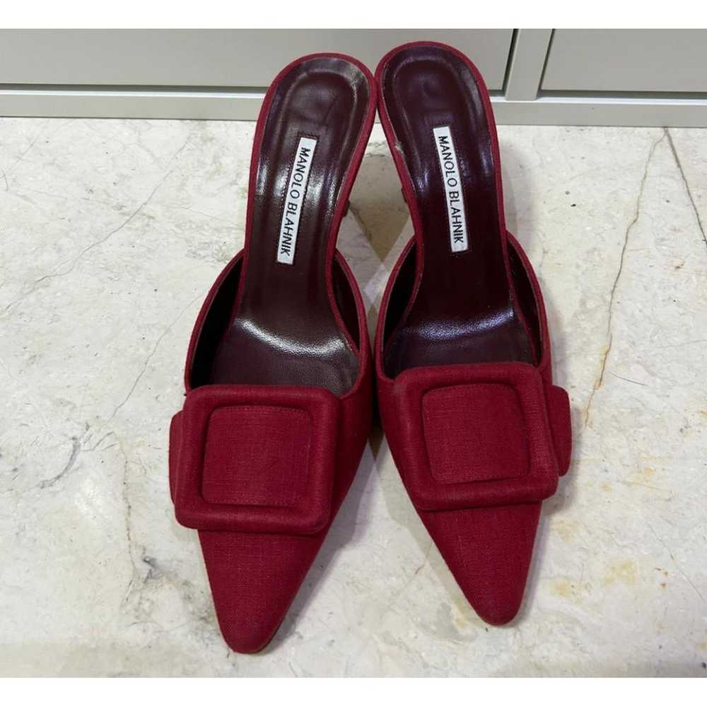 Manolo Blahnik Maysale cloth mules & clogs - image 4