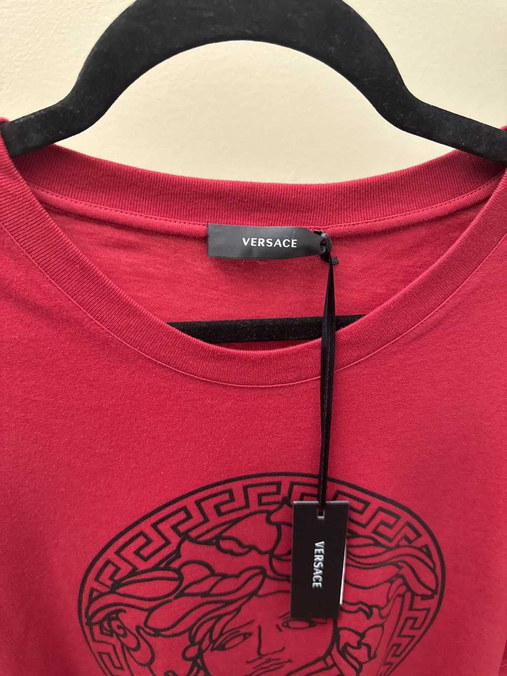 Versace Versace Red/Black Graphic Logo Print T Sh… - image 4