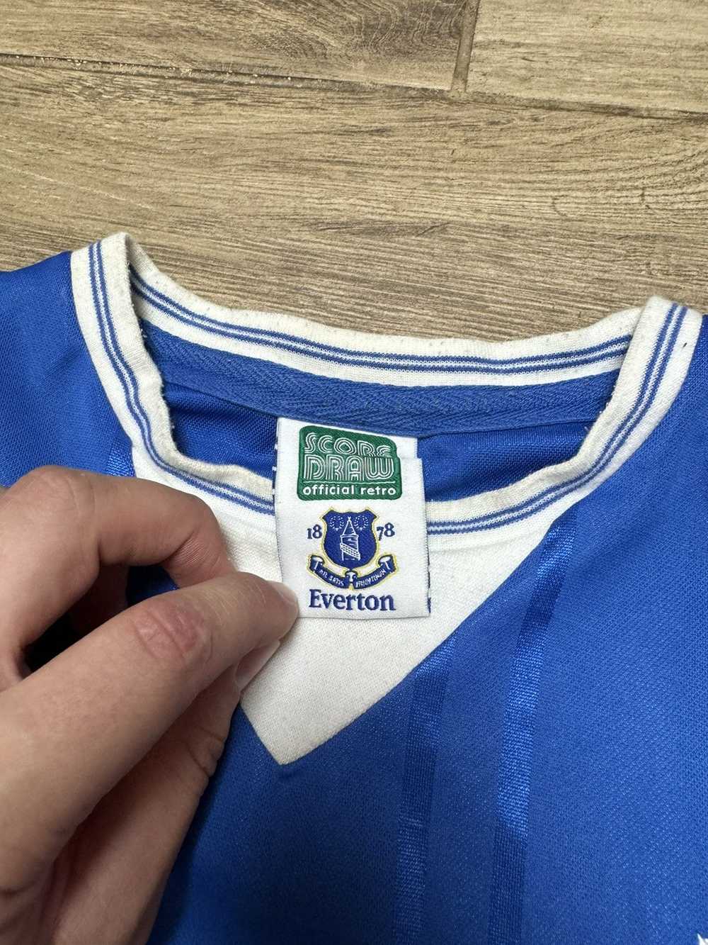 Soccer Jersey × Vintage EVERTON FC SCORE DRAW 198… - image 8