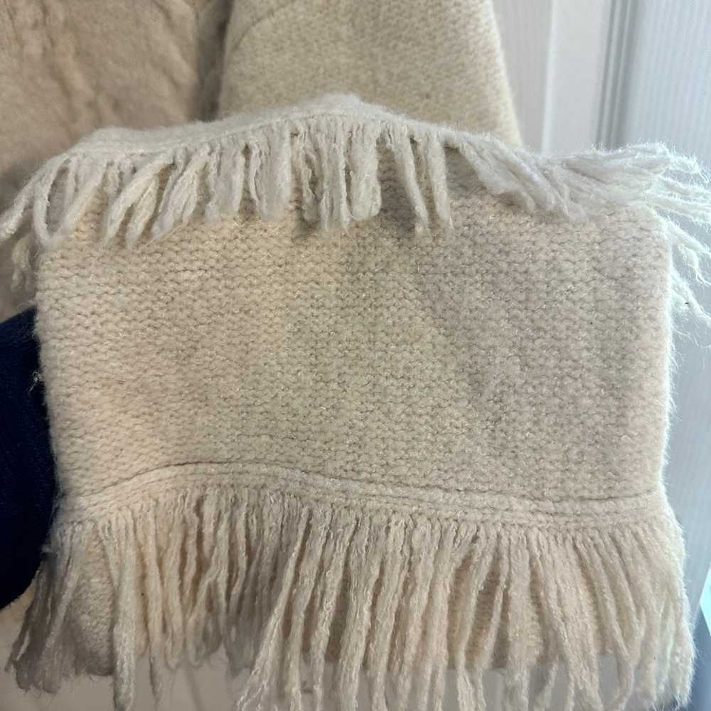 Vintage America Beige Sweater W/Fringe Women’s Si… - image 4