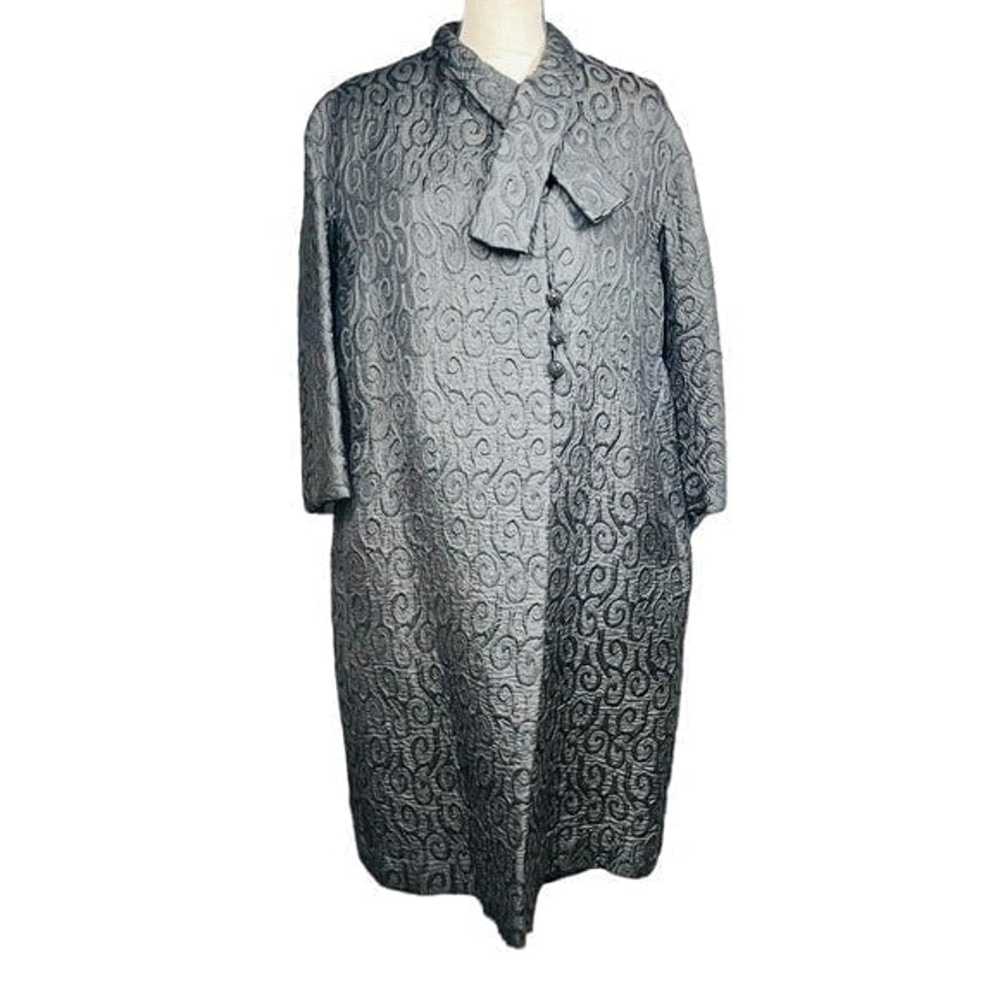 Embroided vintage dress coat - image 1