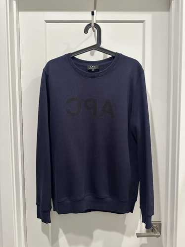 A.P.C. A.P.C. Navy Blue Reverse Mirror Logo Sweats