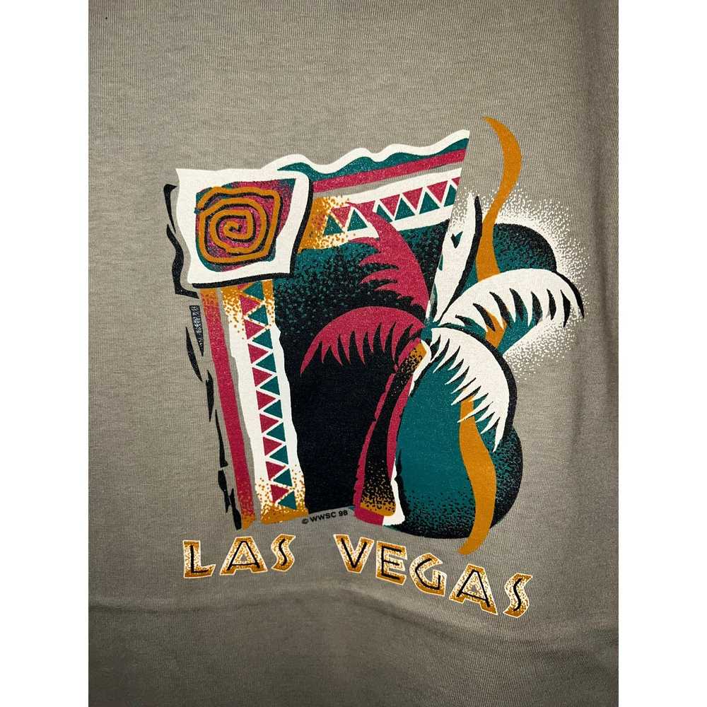 Jerzees 90s Vintage Las Vegas LV Palm Tree Graphi… - image 2