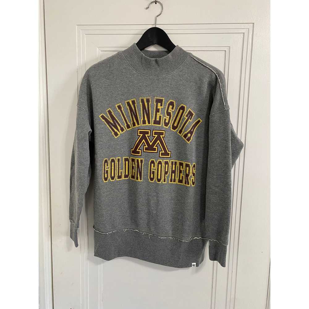 47 Brand Minnesota Gophers Gray Crewneck Sweatshi… - image 1