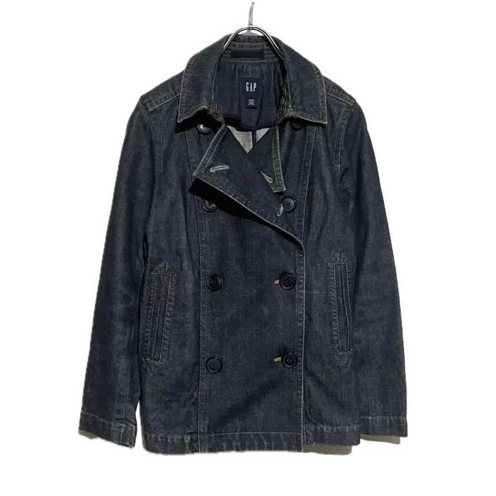 old GAP Denim Pea Coat / Women's Navy Blue Jacket… - image 1