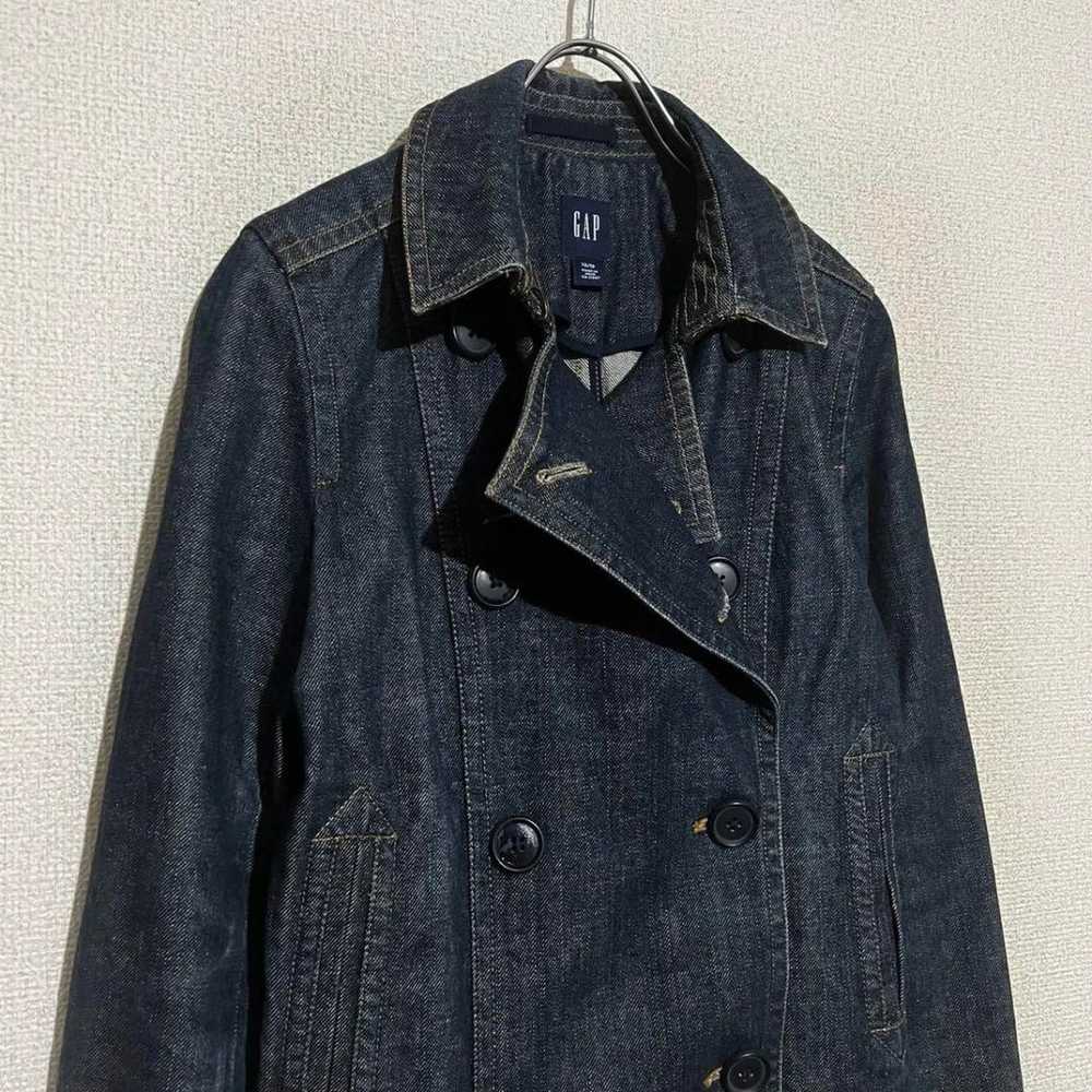 old GAP Denim Pea Coat / Women's Navy Blue Jacket… - image 2