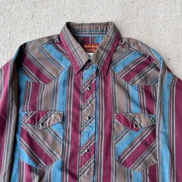 Rustler Vintage Rustler Striped Pearlsnap Shirt XL