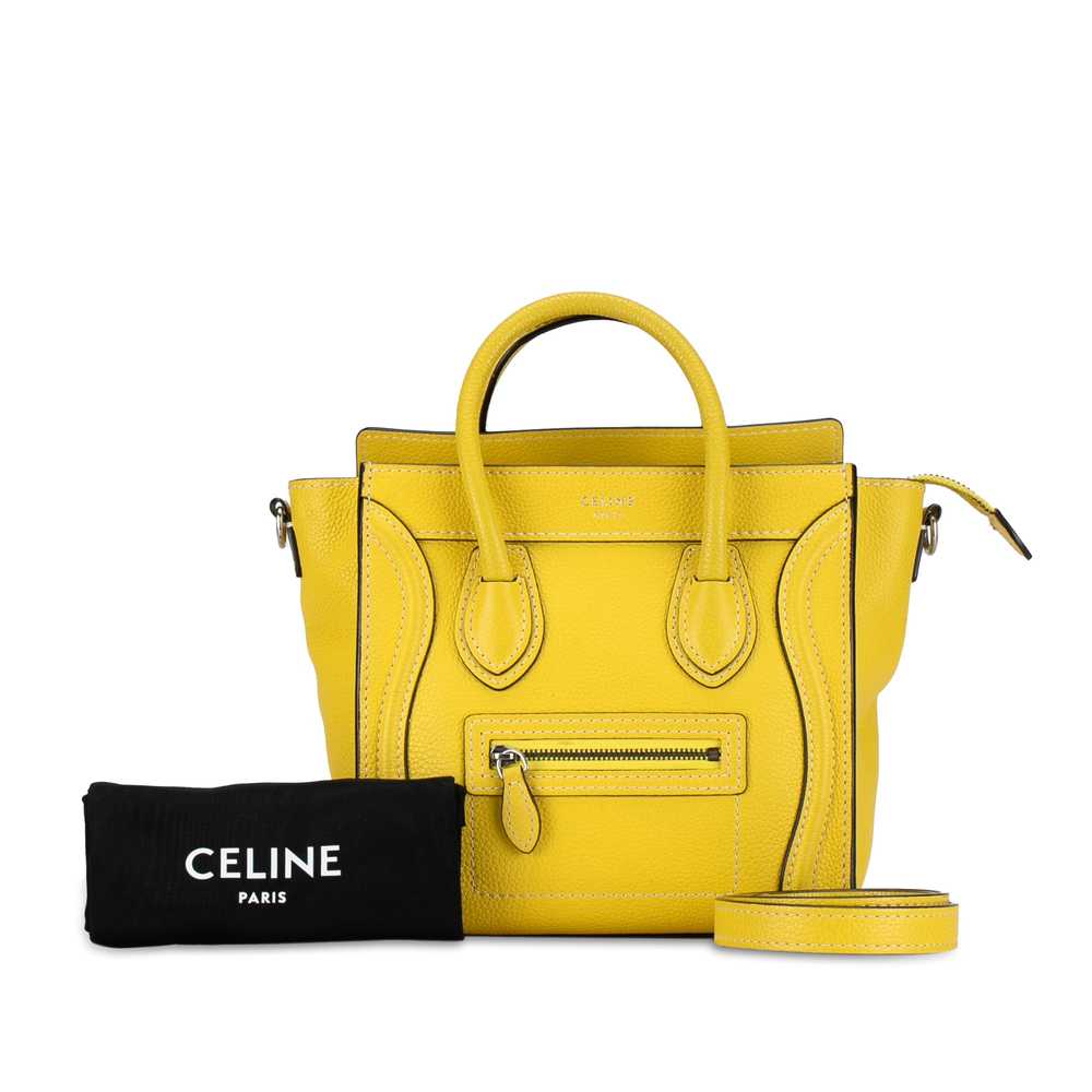 Yellow Celine Nano Luggage Tote Satchel - image 10