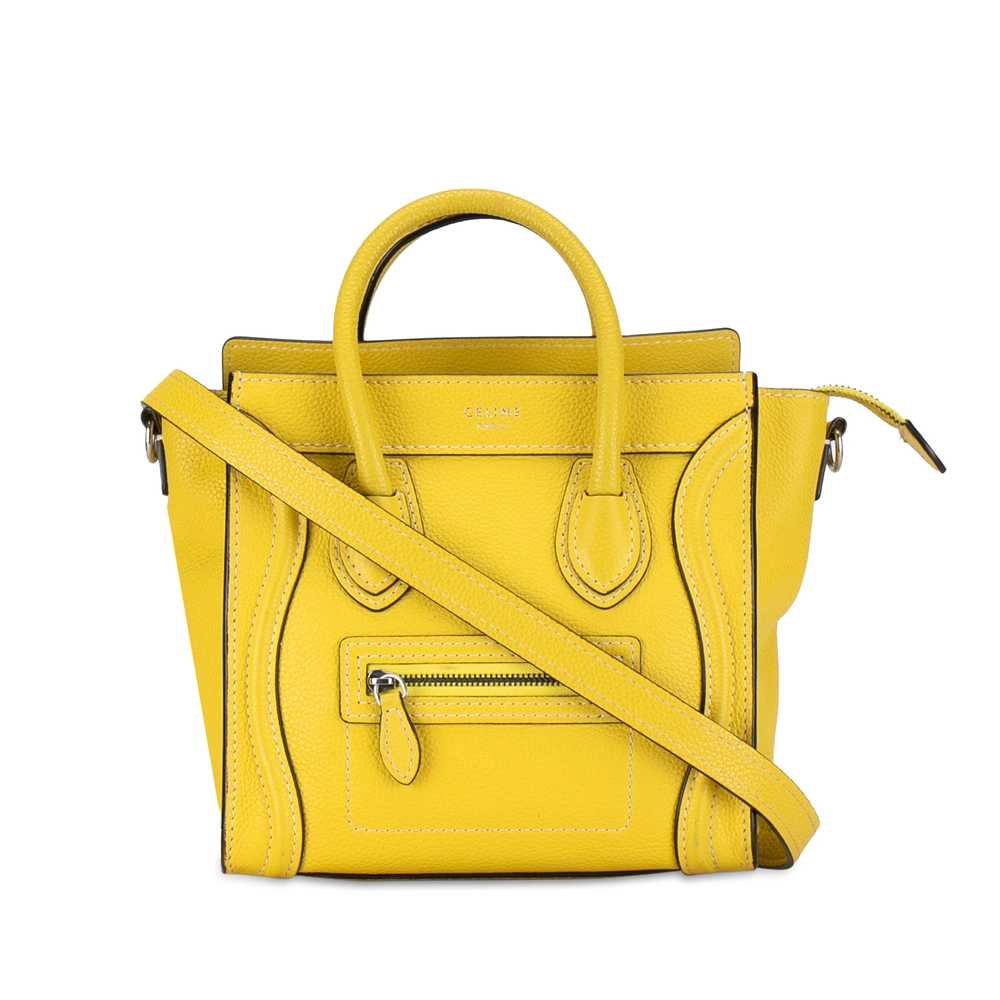 Yellow Celine Nano Luggage Tote Satchel - image 1