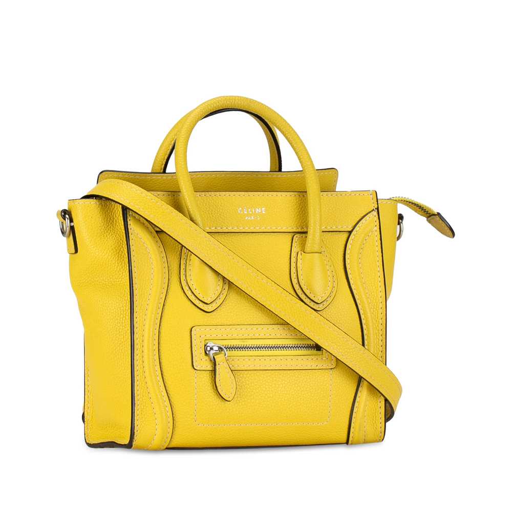 Yellow Celine Nano Luggage Tote Satchel - image 2