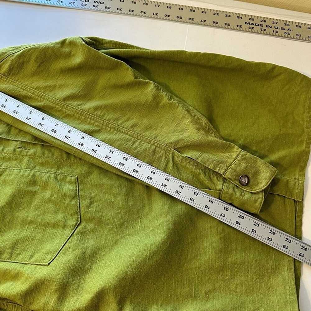 Vintage Ascente Sport Lime Green Button Down Blaz… - image 11