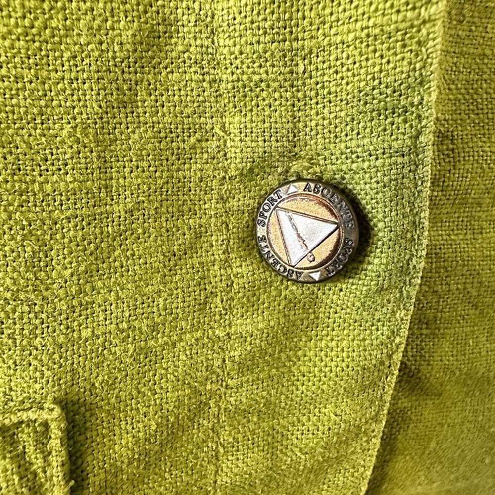 Vintage Ascente Sport Lime Green Button Down Blaz… - image 5