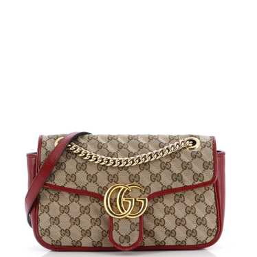 GUCCI GG Marmont Flap Bag Diagonal Quilted GG Can… - image 1