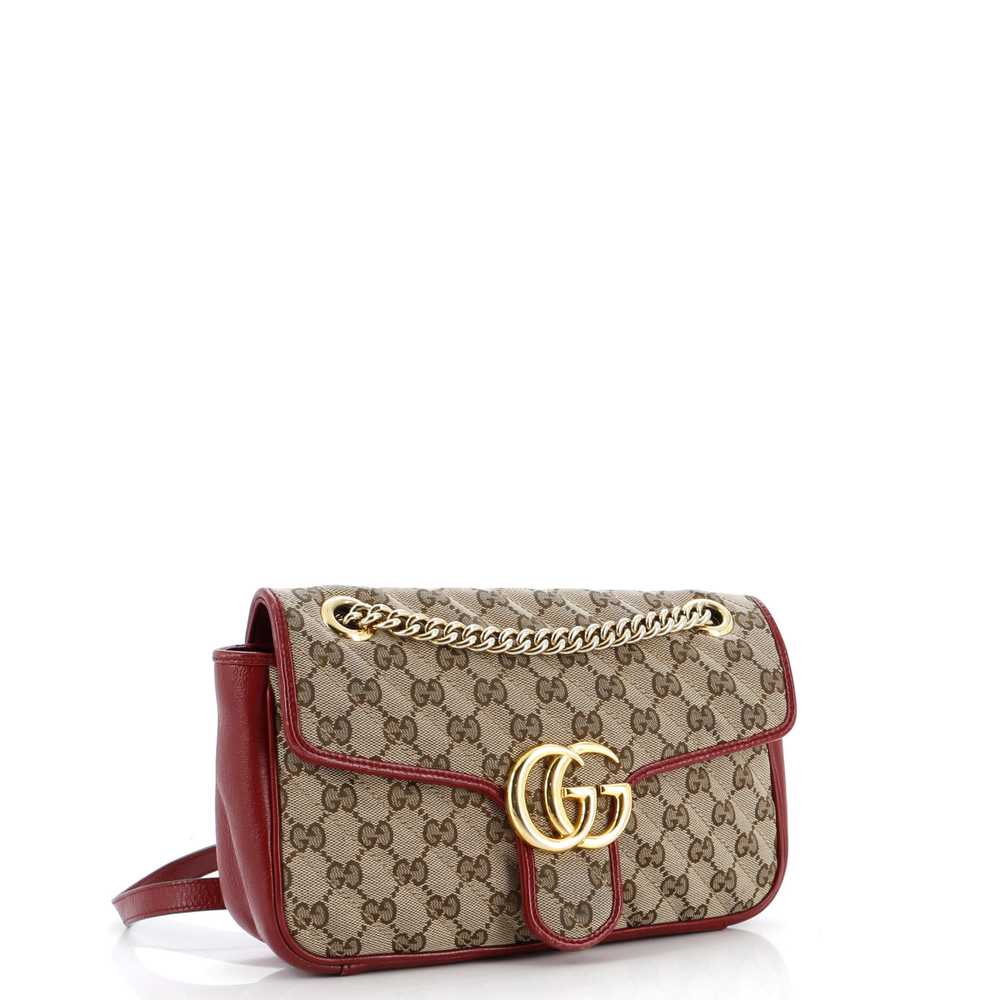 GUCCI GG Marmont Flap Bag Diagonal Quilted GG Can… - image 2