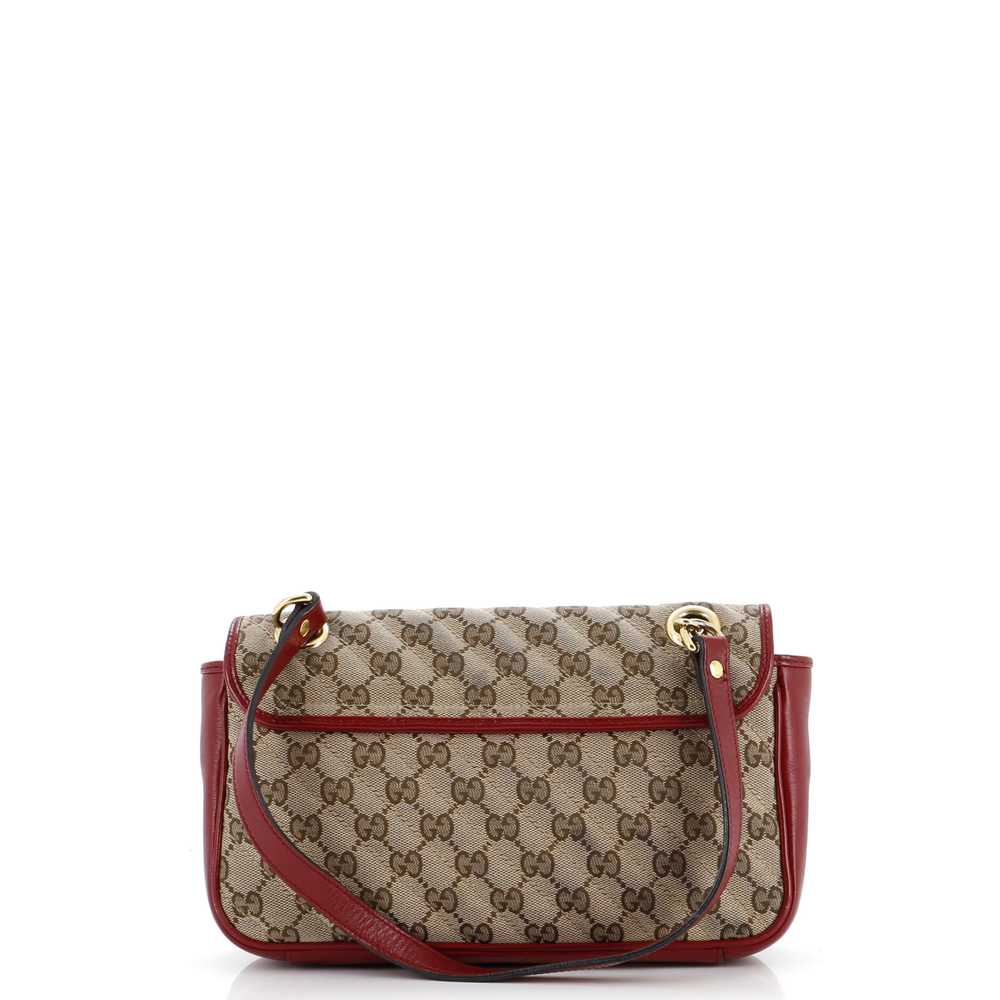 GUCCI GG Marmont Flap Bag Diagonal Quilted GG Can… - image 3